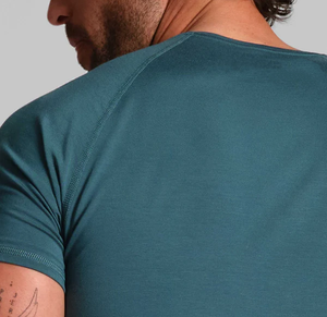 T-shirt da <span class=keywords><strong>uomo</strong></span> in cotone di bambù all'ingrosso, neutre, per allenamento, fitness, atletica, palestra, ad asciugatura rapida, aderenti - Product Image 4