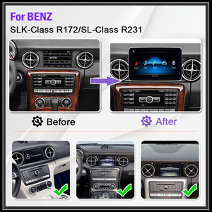 Autoradio Android pour <span class=keywords><strong>Mercedes</strong></span> Benz <span class=keywords><strong>SLK</strong></span> R172 SL R231 2011-2018 NTG 4.5/5.0 Autoradio Lecteur multimédia vidéo Navigation GPS - Product Image 2
