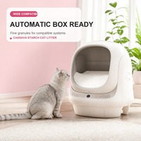 Litière pour chat en manioc à agglomération rapide, faible poussière, contrôle des odeurs pour bacs à litière automatiques, emballage personnalisé, OEM, ODM, vente en gros