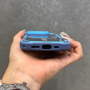 Coque de téléphone compatible avec iPhone 17/16, support d'objectif créatif pour iPhone 15 Pro Max, magnétique, antichoc, transparente, minimaliste - Product Image 3