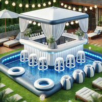 Bar gonflable avec sièges pour fête Pub House Blow up Pool Bar gonflable