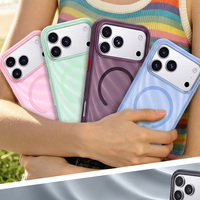 Coque de protection contre le gel pour iPhone 18 Pro, chargeur sans fil, motif ondulé, accessoires pour téléphone portable 18 Pro Max, MOQ 500.