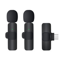 Microphone Lavalier Sans Fil Omnidirectionnel K9 2.4G avec Réduction de Bruit et Connecteur Type C pour Smartphones et Conférences