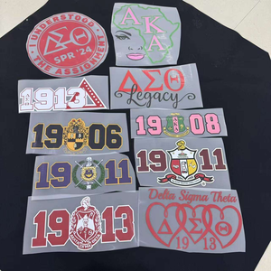 Transferts thermiques en vinyle pour tissu, impression sérigraphique, motif Alpha Phi Alpha <span class=keywords><strong>Kappa</strong></span> Omega, pour fraternités grecques, nouveauté, livraison rapide, vente chaude - Product Image 6