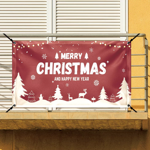 Рождественский баннер с индивидуальным дизайном, портативный виниловый баннер для рекламы в магазинах, декор для вечеринок с логотипом - Product Image 3