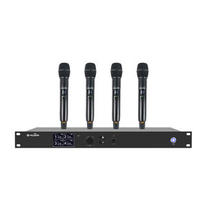 HUAIN Hochwertiges Wiederaufladbares 2-Kanal/4-Kanal Nierenförmiges Drahtloses Handmikrofon UHF Digitales Drahtloses Konferenzsystem - Product Image 2