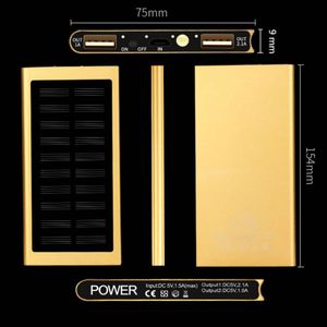 Batería Externa Solar de 10000 mAh con 2 Puertos USB y LED, Powerbank para Teléfono Móvil, Superventas - Product Image 6