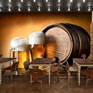 Papier peint rétro nostalgique pour barbecue, bar, hôtel, restaurant, style industriel, ferme, marmite, fond <span class=keywords><strong>mural</strong></span> - Product Image 2