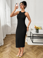 Summer Elegant Sleeveless Beautiful Black Sexy Slim Fit Underskirts High Elastic Body Shaping Jupe longue pour femmes
