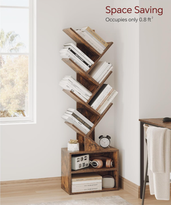 Estantería para Libros de 6 Niveles, Librería Pequeña con Gabinete de Almacenamiento, Estanterías Modernas Altas y Estrechas, Organizador de Libros de Pie - Product Image 3