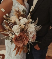 Bouquets de mariée personnalisés en usine, fleurs séchées, roses préservées, bouquets de mariage en gros, naturels, faits à la main, longue durée