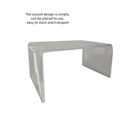 Conception personnalisée Table basse cascade en acrylique Console cascade Petite table basse d'appoint Table basse en acrylique Présentoir en acrylique