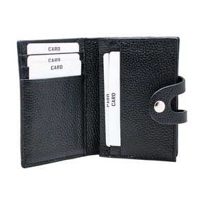 Boshiho Men Credit Id Coin Leather Front Pocket Black Slim Best Leather Business <b>Wallet</b> Card <b>Holder</b> - Product Image 3