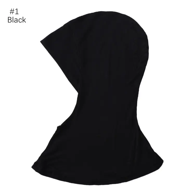 Модальный дышащий протектор на шею Эластичный Многоцветный базовый колпачок однотонный шарф Регулируемый для мусульманских женщин Саудовской Аравии