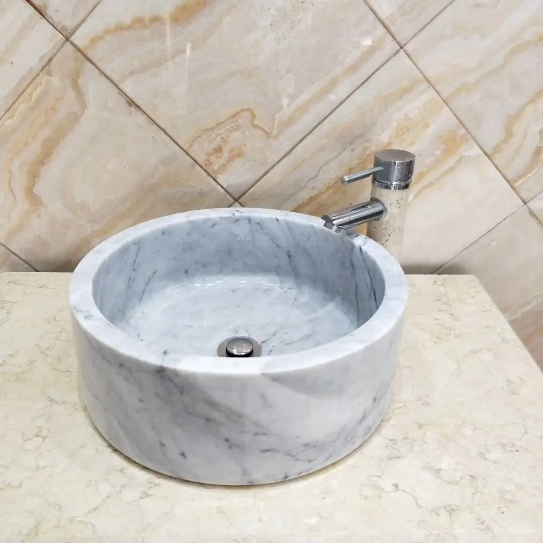 Atacado de alta qualidade lavabo bandeja dupla pia mármore bacia de vanidade