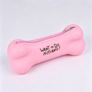 Linda Bolsa de Juguete para Mascotas con Cierre 'Want to Do Nothing' - Estuche para Huesos de Perro Suave y Elegante - Product Image 1