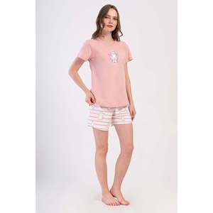 KADIN P.SUPREM O YAKA KISA KOL ETEGI OVAL SORT TAKIM - ROSE - ROSE - Product Image 1