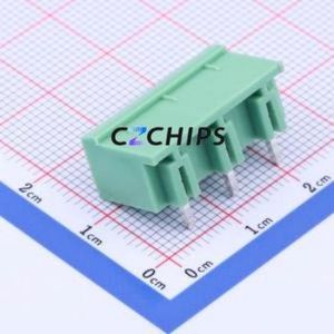 KF2EDGRC-7.5-3P Plug-in Terminal Block Bent Lead Through Hole,P=7.5mm Connector Board-to-Board / Socket Closed 1x3P 7.5mm Green - Product Image 2