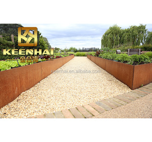 Grande <span class=keywords><strong>jardinière</strong></span> écologique à bordure en acier corten enduite de taille géante pour une utilisation en extérieur pour les centres commerciaux d'hôtels à domicile - Product Image 3