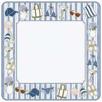 Tapis de Mahjong Classique Style Grand-Mère Côtier en Tissu Jacquard Résistant à l'Eau et Écologique, Durable et Portable pour 2 à 4 Joueurs