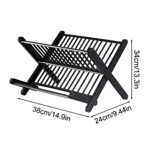 Multi-Purpose Kitchen Storage Rack Double Tiers Non-Folding Durable Plastic Stainless Steel Scouring Pad Compatible Drain - Product Image 6