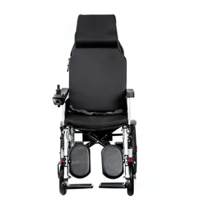 كرسي كهربائي قابل للطي خفيف الوزن بمحرك يتميز بعجلات وقابلية الحركة مصنوع من سبائك الألومنيوم قابل للطي وجهاز تحكم عن بعد