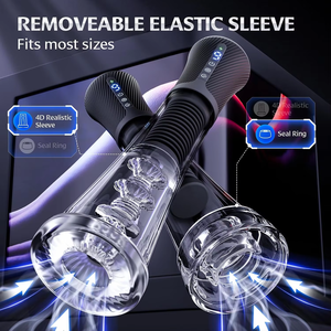 Anneaux péniens vibrants étanches à commande par application, avec aspiration puissante, et godet de masturbation électrique pour hommes - Product Image 4