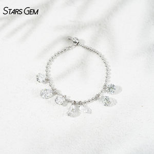 Bague unisexe ajustable Starsgem en or 18 carats avec diamant de laboratoire taille poire brillant, percé au laser, style vintage, blanc - Product Image 2