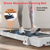Tapis de marche 2-en-1 avec écran LED, léger et portable, tapis de course électrique pour la maison et le bureau, avec surveillance de la course et moteur 2,25 CV