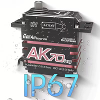 Moteur servo brushless YIPINservo AK70 70 kg avec encodeur magnétique PWM, engrenages métalliques et boîtier CNC en aluminium pour voitures RC 1/8, 1/10, 1/12