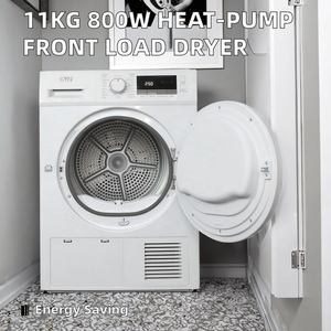 Lave-<span class=keywords><strong>linge</strong></span> intelligent à chargement frontal avec pompe à chaleur, 120V 800W <span class=keywords><strong>11kg</strong></span>, blanc, pour usage commercial et domestique, certifié Energy Star - Product Image 2