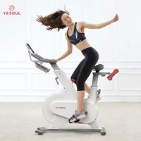 Vélo intelligent Yesoul M1 en acier, résistance magnétique, transmission par courroie, certifié CE, charge maximale 150 kg, siège réglable, blanc, pour exercice à domicile