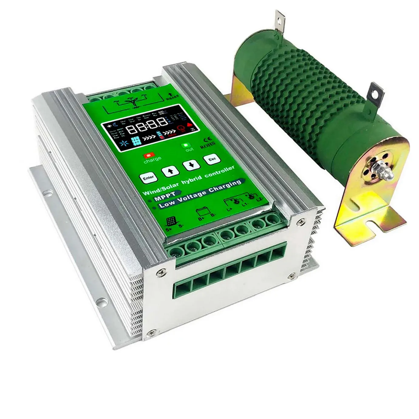Контроллер заряда солнечной батареи 12/24/48 В MPPT с разгрузкой для солнечной панели 1000 Вт 1 кВт ветрогенератор Lifepo4 литиевая батарея эквалайзер