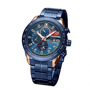 Reloj de Cuarzo Analógico Multifuncional Clásico de Lujo 8410 para Hombre, Calendario, Resistente al Agua, Correa de Acero Inoxidable, Deportivo, para Negocios - Product Image 3