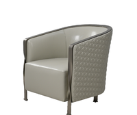 Fauteuil rembourré incurvé commercial, chaise d'appoint pour hall d'hôtel pour projet FF&E