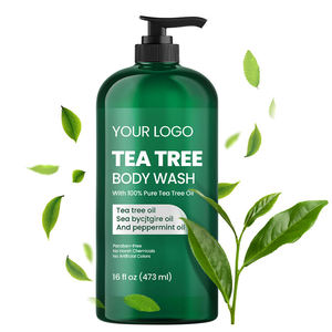 Gel Douche Rafraîchissant à l'Arbre à Thé avec Nettoyage en Profondeur et Huile Essentielle Naturelle pour Peaux à Tendance Acnéique et Grasses - Product Image 1