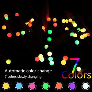Solar Garden <b>Lights</b> 8-Head <b>LED</b> Colorful String <b>Lights</b> Outdoor Water Resistant Portable Decor - Product Image 2