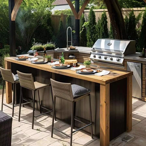 2025 Conception de cuisine extérieure moderne haut de gamme Cuisine de <span class=keywords><strong>barbecue</strong></span> extérieure en acier inoxydable personnalisée pour <span class=keywords><strong>la</strong></span> <span class=keywords><strong>maison</strong></span> - Product Image 6