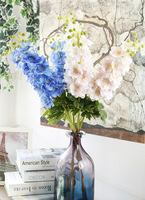 Fleurs artificielles de delphinium de haute qualité au toucher réel pour les mariages et les fêtes de remise de diplômes, fleurs décoratives