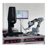 Testeur de dureté Rockwell robotisé sans pilote pour chargement et déchargement, tête de chargement robotisée autonome, duromètre Rockwell à levage automatique