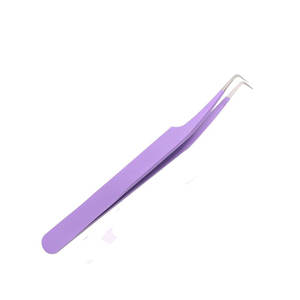 Outil de précision pour cils, pince à épiler pour cils en acier inoxydable de qualité supérieure, durable, avec pointe lisse, logo personnalisé et service OEM - Product Image 4