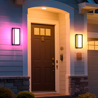 Lumière murale LED carrée moderne Wifi RGB RGBW à changement de couleur, lumière LED intelligente multicolore, décoration murale d'angle pour jardin