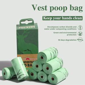 Bolsas Orgánicas 100% Compostables y Resistentes para Excremento de Perro con Logotipo Personalizado Impreso - Product Image 1