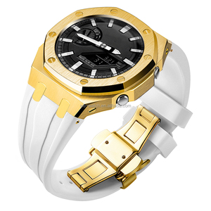 Boîtier de montre en acier inoxydable tendance, kit de modification Casiaok Ga2100, bracelet et lunette métalliques pour pièces de modification G <span class=keywords><strong>Oak</strong></span> Shock - Product Image 3