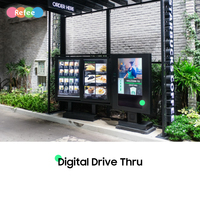 Écran LCD étanche pour restaurants, menu numérique extérieur, borne de commande automatique, affichage tactile IP65, animation pour centre commercial