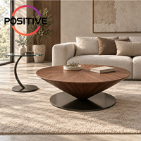 Ensemble de tables basses rondes, design moderne du milieu du siècle, plateau en verre, acier inoxydable, meubles de salon, OEM ODM, vente en gros
