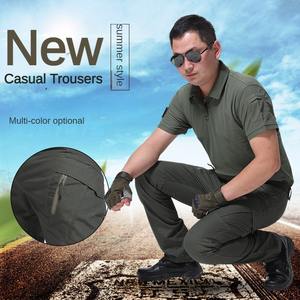 Pantalones tácticos 2024, pantalones Cargo impermeables para entrenamiento con múltiples bolsillos de talla grande para hombre - Product Image 6