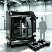 Nouvelle imprimante 3D industrielle encastrée haute température, grand volume d'impression, double buse, machine FDM haute précision pour l'automobile, les drones et le carbone