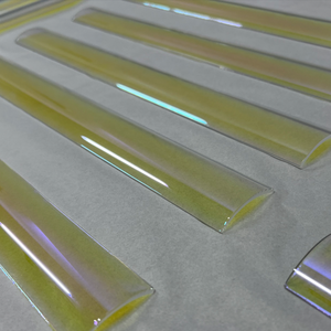 光硬化冷UV石英ガラスフィルター365nm反射光フィルター-UV光学用途のための平らな湾曲二色性 - Product Image 1