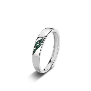 Couple Wedding <b>Ring</b> <b>Set</b> Personality Open Adjustable Moonstone Couple <b>Ring</b> Leaves Lover <b>Ring</b> for <b>Men</b> Women Promotion Price - Product Image 4